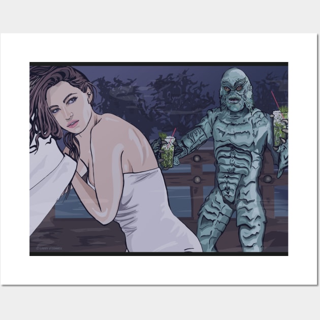 Happy Hour in the Black Lagoon Wall Art by FanboyMuseum